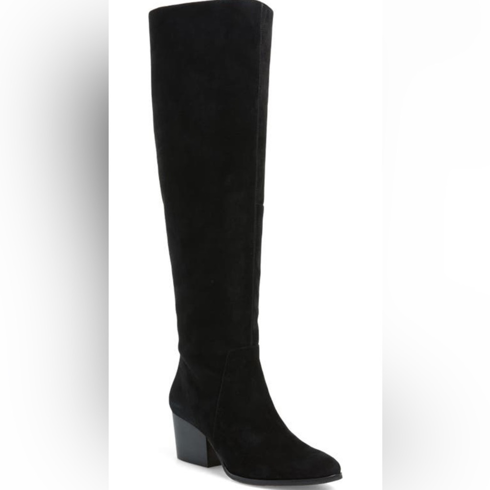 Vince camuto nestle knee high boot black suede size 7